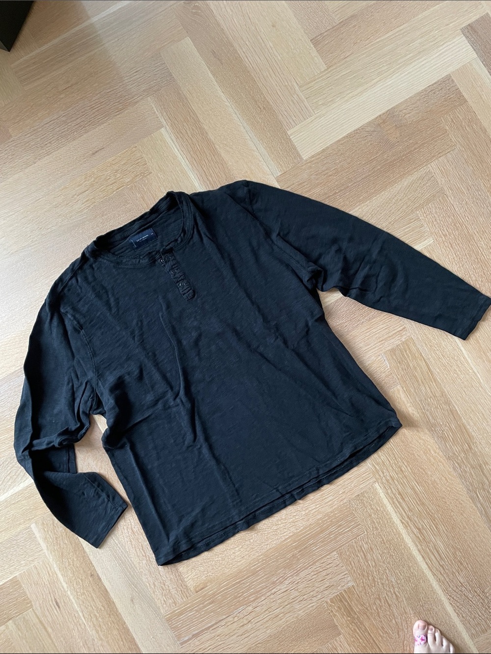 Lucky Brand cotton Henley size xxl black